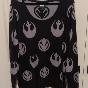 Torrid Black and Gray Graphic Sweater